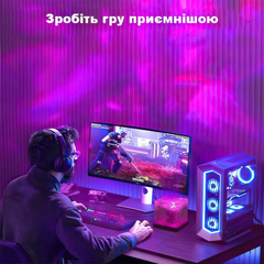 Нічний куб проектор північного сяйва RGB Настільна лампа 4 кольорів. Проекція водяної хвилі. LED світильник від USB | Зображення 1