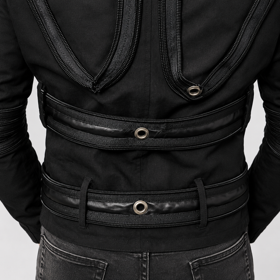 Мужская куртка ANDRE в стиле Cyberpunk / Techwear - Черная, Размер L (Водотталкивающая) | Зображення 7