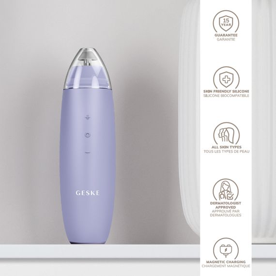 Мікродермабразійний пристрій для видалення чорних цяток GESKE MicroDermabrasion Blackhead Remover 7в1 starlight, Фіолетовий | Зображення 2