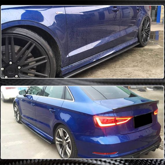 Боковые Пороги V3 (для S-Line SD, Карбон) для Ауди A3 2012-2020 гг | Зображення 4