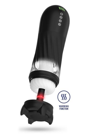 Вібромастурбатор у колбі автоматичний Blush M for Men з підігрівом, чорний, 33 см Sex Aura | Зображення 4