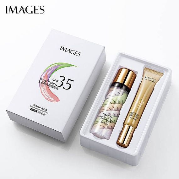 Набір 2в1 вирівнююча база під макіяж + крем для обличчя сонцезахисний SPF35 IMAGES | Зображення 3