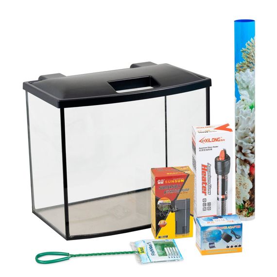 Акваріумний комплект Природа Скалярія Led овальний 40х25х34 см 32 л