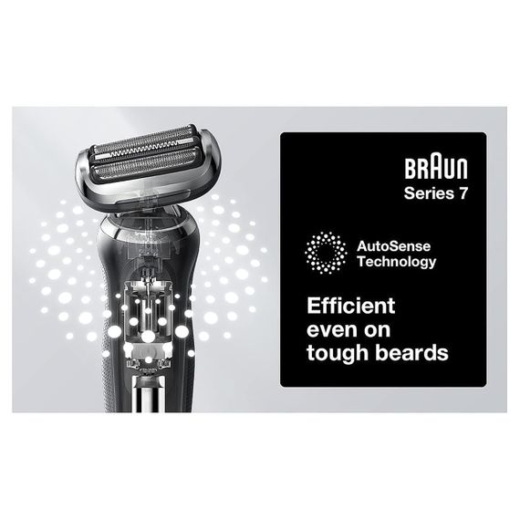 Електробритва Braun Series 7 для чоловіків водонепроникна, бездротова, для сухого та вологого гоління з плаваючою голівкою 360° | Зображення 7