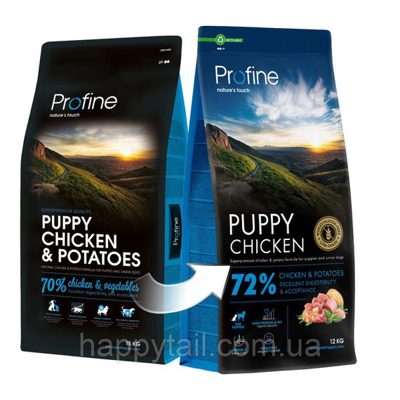 Сухой корм Profine Puppy Chicken & Potatoes для щенков всех пород, курица и картофель, 12 кг | Зображення 2