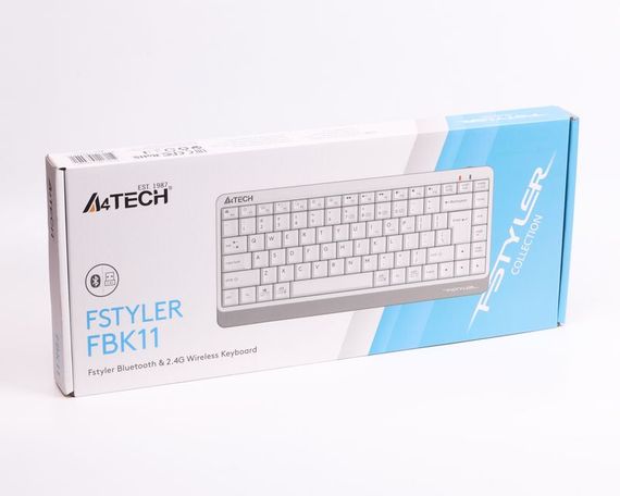 Клавіатура бездротова A4Tech Fstyler FBK11 (White),  USB, колір білий | Зображення 5