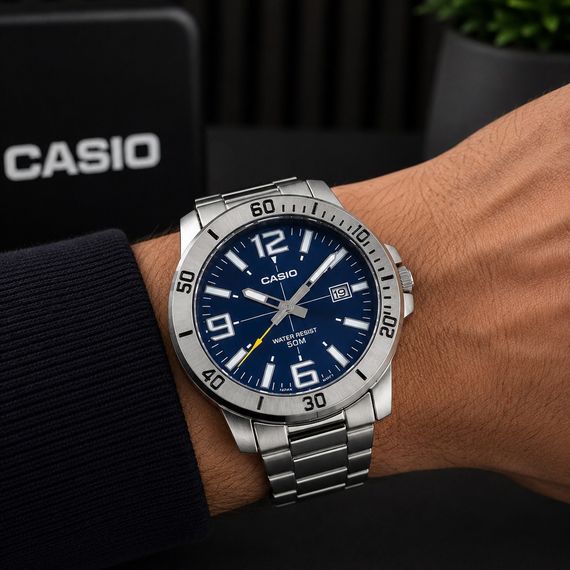 Чоловічий годинник Casio MTP-VD01D-2B | Зображення 5