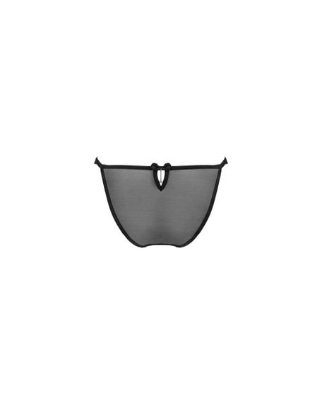 Полупрозрачные трусики с подвеской Obsessive Ivannes panties black S/M, черные sexstyle | Зображення 5