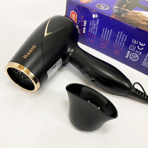 Фен с режимом регулировки температуры Magio MG-165 1200 Вт, Мощный фен для сушки и укладки волос BP-45 | Зображення 8