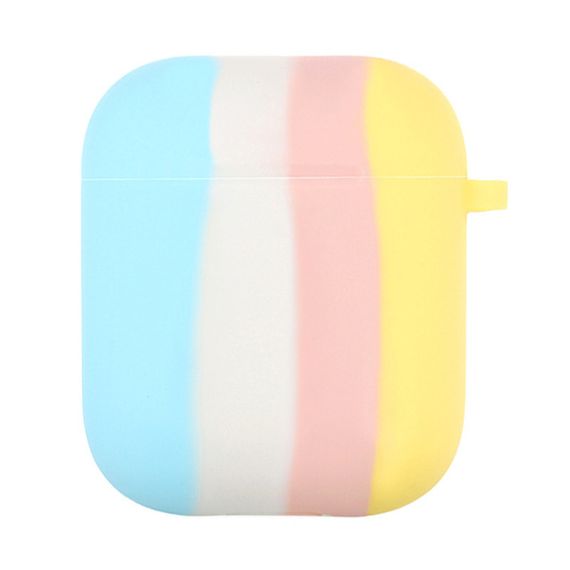 Силиконовый футляр Colorfull для наушников AirPods 1/2 Голубой / Желтый | Зображення 1