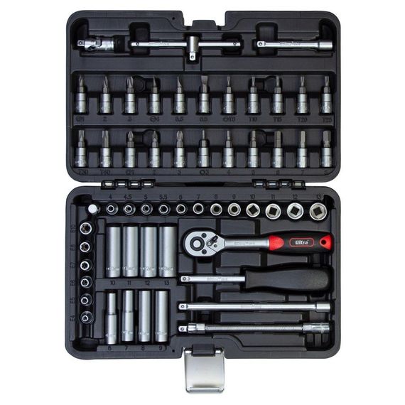Набір насадок торцевих і біт Ultra 1/4" 56 шт CrV Taiwan (6003172) | Зображення 4