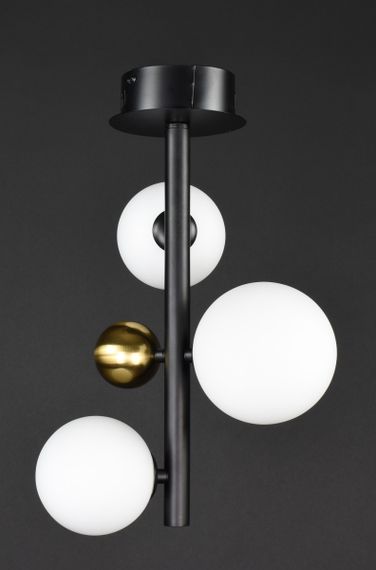 Люстра стельова на 3 лампочки 27313 Чорний 39х25х25 см.