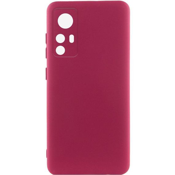 Чохол TPU GETMAN Liquid Silk Full Camera для Xiaomi 12T / 12T Pro Бордовий / Marsala