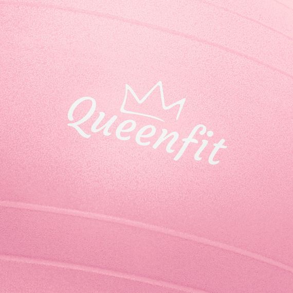 Фитбол Queenfit 65см светло-розовый + насос | Зображення 2