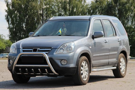 Кенгурятник WT003 (нерж.) для Honda CRV 2001-2006 гг | Зображення 1