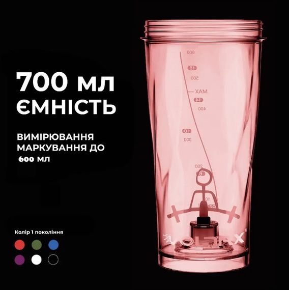 Шейкер спортивний електричний VOLTRX VortexBoost 600 мл Tritan Red (Vortex_Red) | Зображення 5