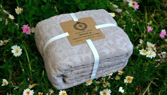 Махрове покривало Cotton Area 220 х 240 см Бежеве | Зображення 3
