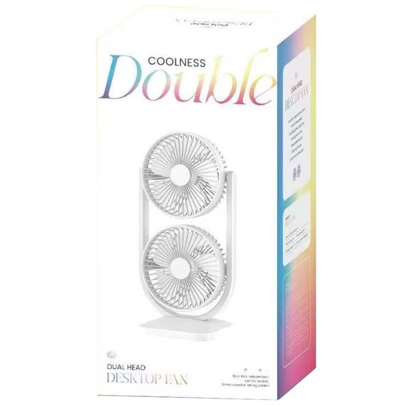 Настільний вентилятор S30 Dual-Fan 3000mAh White | Зображення 3