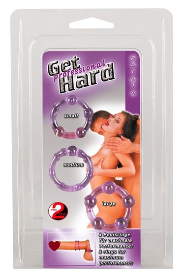 Ерекційні кільця Більше Твердості (фіолетові) Sex Aura