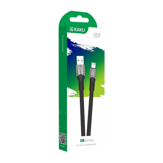 Плоский кабель Kaku KSC-278 USB - Lightning 1.2 m - Black | Зображення 4
