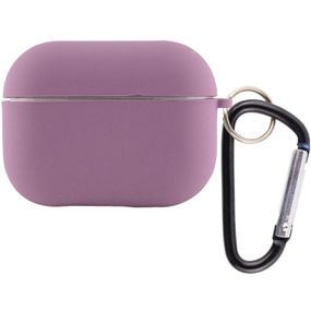 Силиконовый футляр с микрофиброй для наушников Airpods Pro 3 Лиловый / Lilac Pride