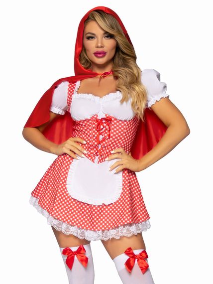 Костюм Червоної Шапочки М Leg Avenue Fairytale Miss Red, 2 предмети, червоний | Зображення 1