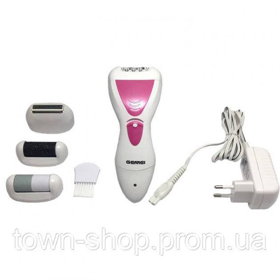 Эпилятор Gemei GM-7006 4в1 - Профеcсиональный беспроводной эпилятор бритва с насадками триммер + пемза. Цвет: | Зображення 2