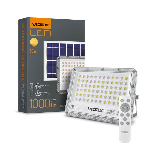 Світлодіодний прожектор автономний VIDEX 1000LM 5000K 3.2V