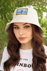 Панама «Russian warship go...» бежевый