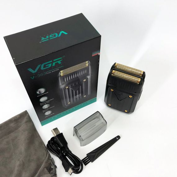 Електробритва VGR V-363, Тример для вусів, Електробритва з насадками для бороди, Тример бездротової | Зображення 9