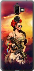Чехол на Nokia 7 Plus Украинка с оружием "5316u-1354-17620"