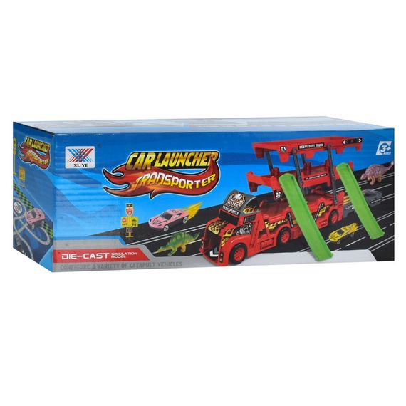 Дитячий трейлер з машинками K180A20 в наборі 8 машинок | Зображення 1