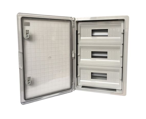 Корпус пластиковий ЩРН-П-42 PRO прозорі дверцята ABS IP65 14х3 500х350х190 Ny95505312 | Зображення 1