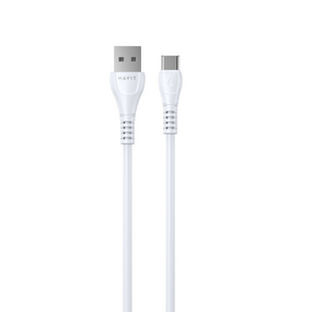 Кабель HAVIT HV-CB642C USB - USB-C 2.1A White 1m (6/120)