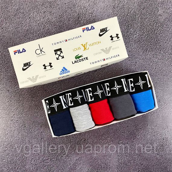 Трусы Stone Island. Мужские трусы. Набор мужских трусов Stone Island 5 штук | Зображення 1