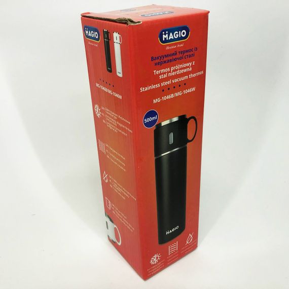 Термос MAGIO MG-1046B 0.5 л, Термос для спортсменів, Термокружка з вакуумною ізоляцією | Зображення 5