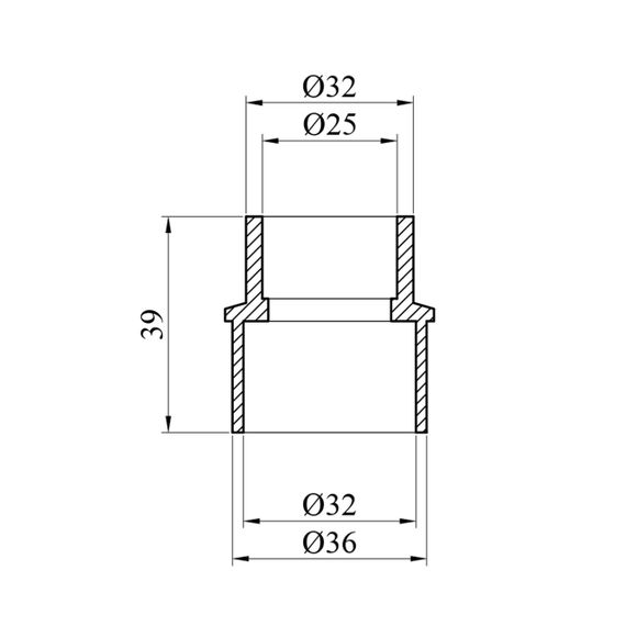 Муфта перехідна PPR GrandiTherm 32х25 мм ВЗ | Зображення 1