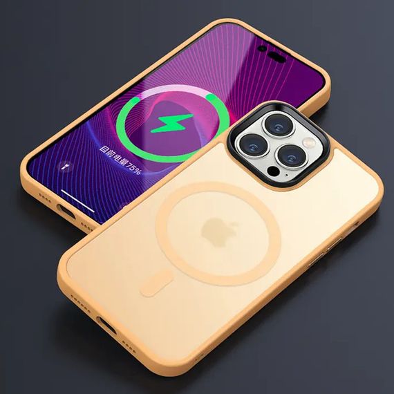 TPU+PC чохол Metal Buttons with MagSafe Colorful для Apple iPhone 12 Pro Max (6.7") | Зображення 1