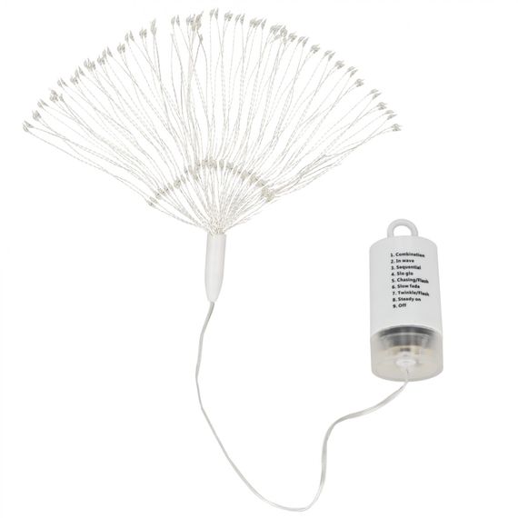 Гірлянда феєрверк на батарейках Springos 3D 100 LED CL0182 Cold White | Зображення 7