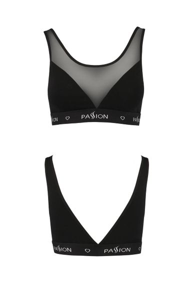 Топ с прозрачной вставкой Passion PS002 TOP XL, black sexstyle | Зображення 1