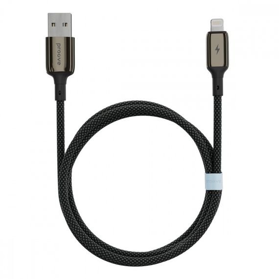 Кабель Proove Dense Metal Lightning 2.4A (1m) black | Зображення 5