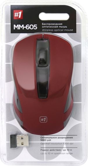 Мишка Defender MM-605 Red (52605) | Зображення 2