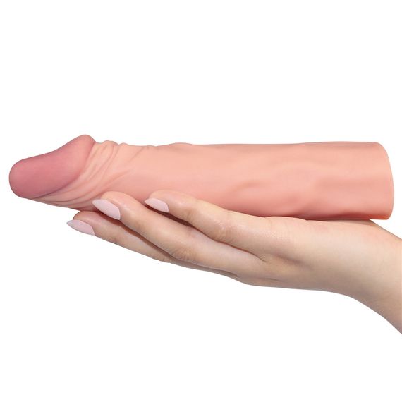 Насадка на член - Pleasure X-Tender Penis Sleeve Add 2" Flesh Sex Aura | Зображення 4