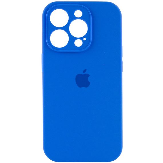 Чехол Silicone Case Full Camera Protective (AA) для Apple iPhone 16 Pro (6.3") Синий / Capri Blue
