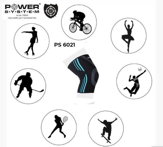 Наколінники Power System PS-6021 Knee Support Evo Black/Blue (пара) XL | Зображення 4