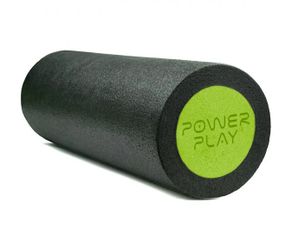 Масажний ролик (роллер) гладкий PowerPlay 4021 Fitness Roller Чорно-зелений (30x15 см) (PP_4021_BL/Green_(30*15))