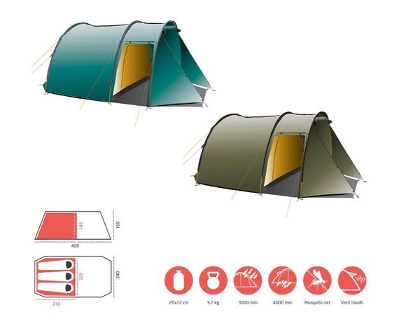 Намет Grand Canyon Robson 3 Capulet Olive (330027) (DAS302044) | Зображення 1