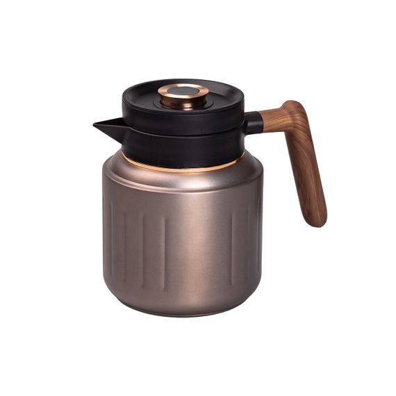 Чайник термос з індикатором температури та заварником 1 л сірий | Зображення 1