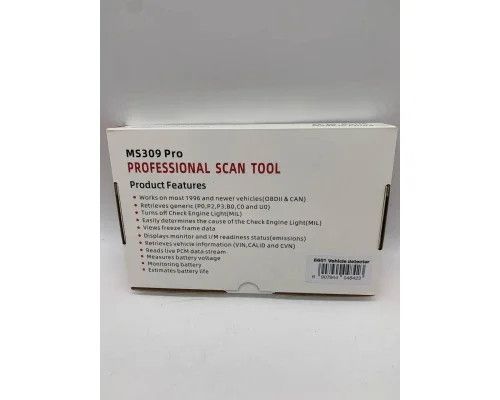 Сканер MS309PRO OBD2 для діагностики автомобіля • Діагностичний інструмент OBD2 • Автосканер для зчитування помилок і тестер акумулятора | Зображення 4