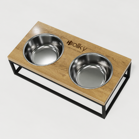 Миски на подставке для средних собак и больших котов Hollky Base M (2 × 0,95 л) BM-422110-BLNT | Зображення 6